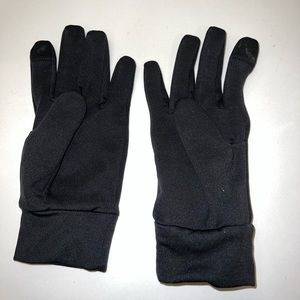 Glove liners, black, extra large.